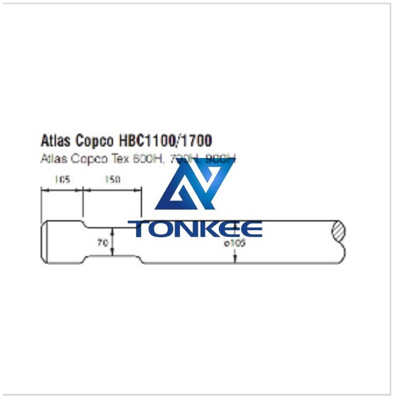 Buy Atlas Copco HBC1100/1700 Tool 105mm chisel hydraulic hammer breaker | Partsdic®