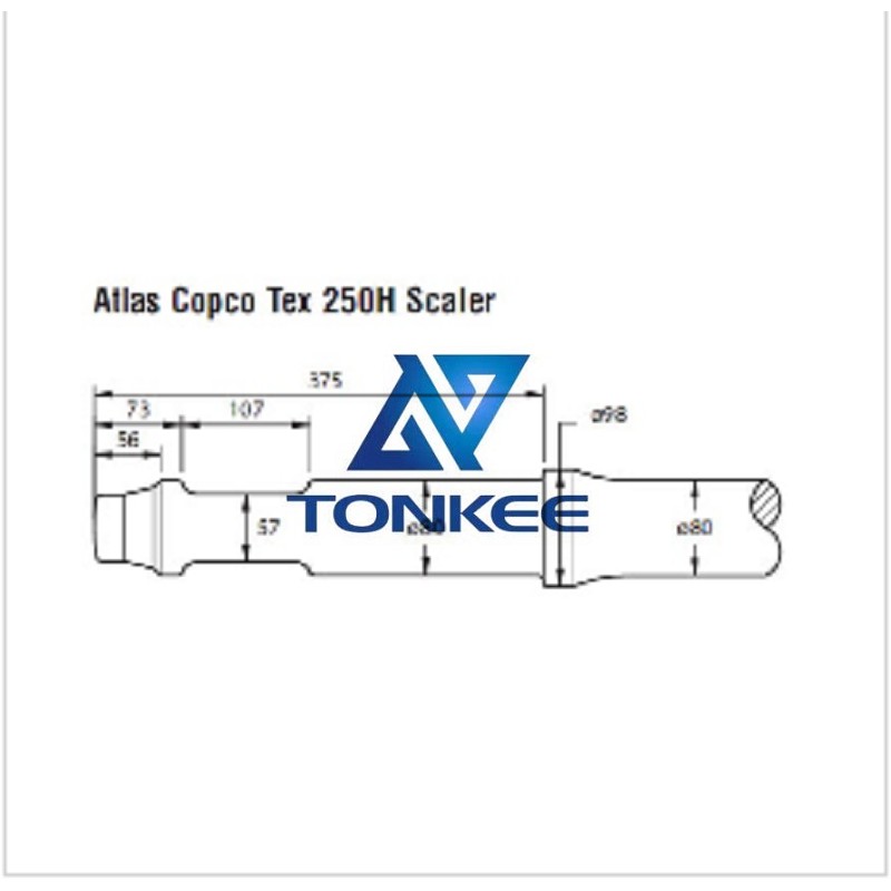 Shop Atlas Copco Tex 250H Scaler Tool 80mm chisel hydraulic hammer breaker | Partsdic®