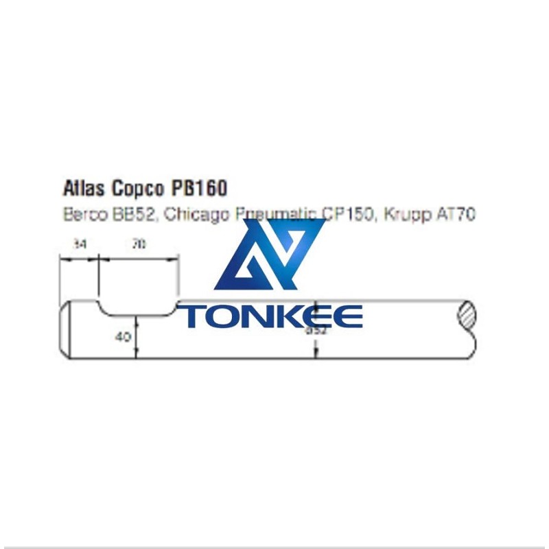 China Atlas PB160 Tool 52mm chisel hydraulic hammer breaker | Partsdic®