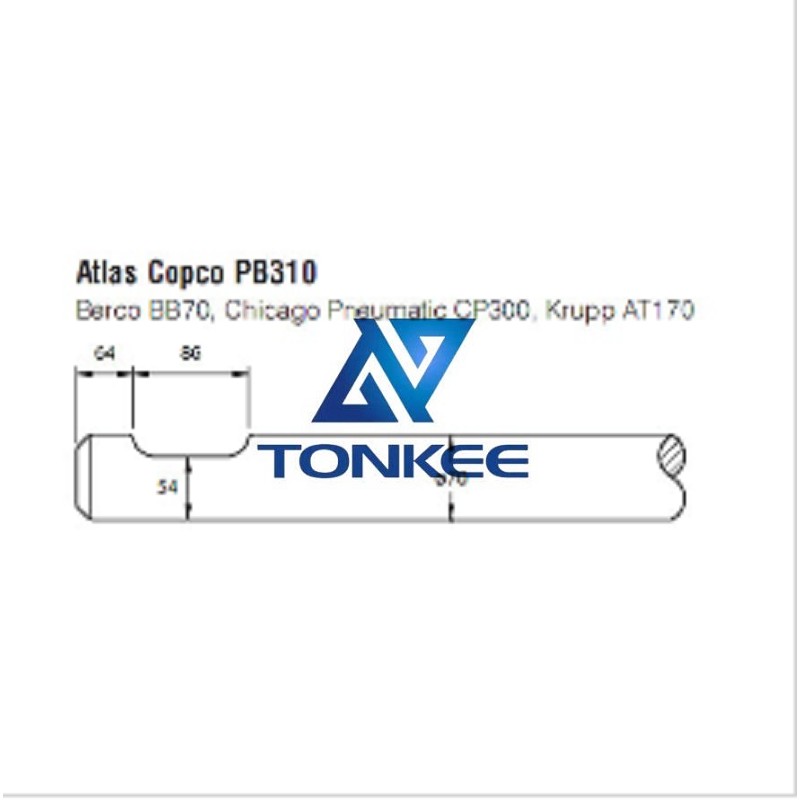 Hot sale Atlas PB310 Tool 70mm chisel hydraulic hammer breaker | Partsdic®