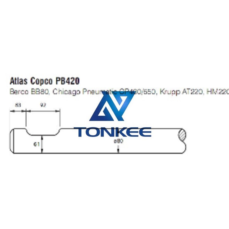 Buy Atlas PB420 Tool 80mm chisel hydraulic hammer breaker | Partsdic®