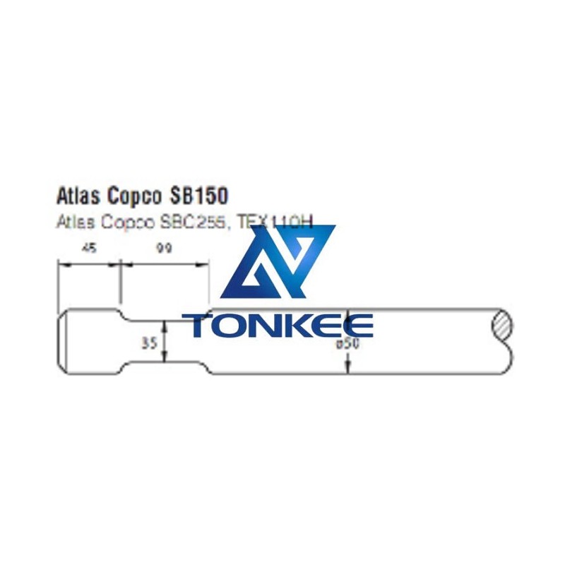 Shop Atlas SB150 Tool 50mm chisel hydraulic hammer breaker | Partsdic®