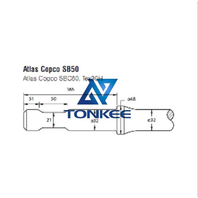 OEM Atlas SB50 Tool 32mm chisel hydraulic hammer breaker | Partsdic®