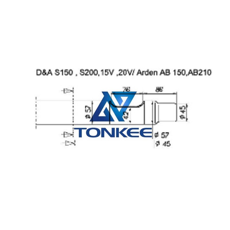 DA S150 S200 15V 20V Arden, AB 150 AB 210 Tool 57MM, chisel hydraulic hammer breaker | Partsdic® 