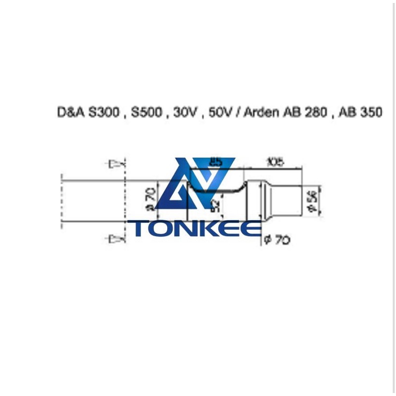 DA S300 S500 30V 50V Arden, AB 280 AB 350 Tool 70MM, chisel hydraulic hammer breaker | Partsdic®