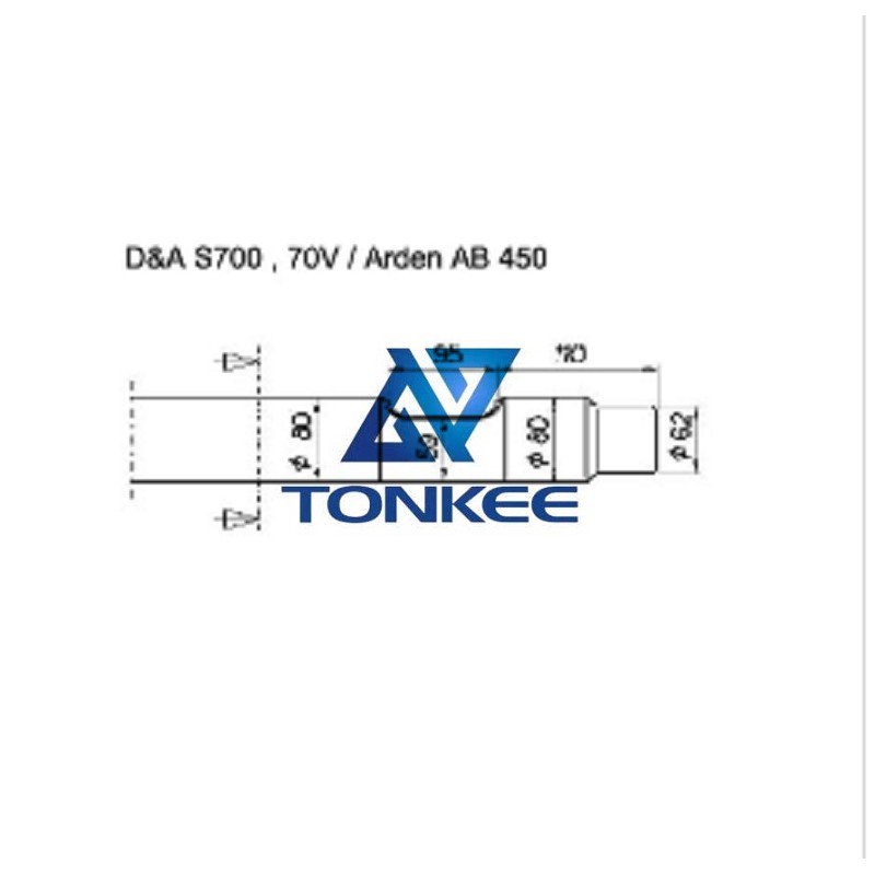 D&A S700 70V Arden, AB 450 Tool 80MM, chisel hydraulic hammer breaker | Partsdic®