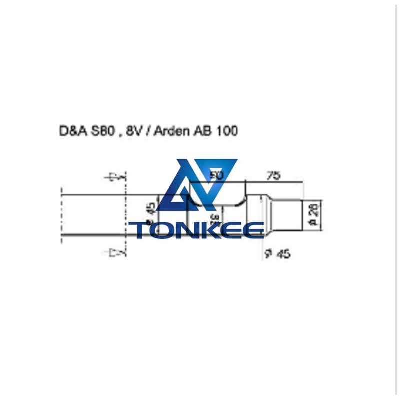  DA S80 8V Arden AB 100 Tool 45MM, chisel hydraulic hammer breaker | Partsdic®