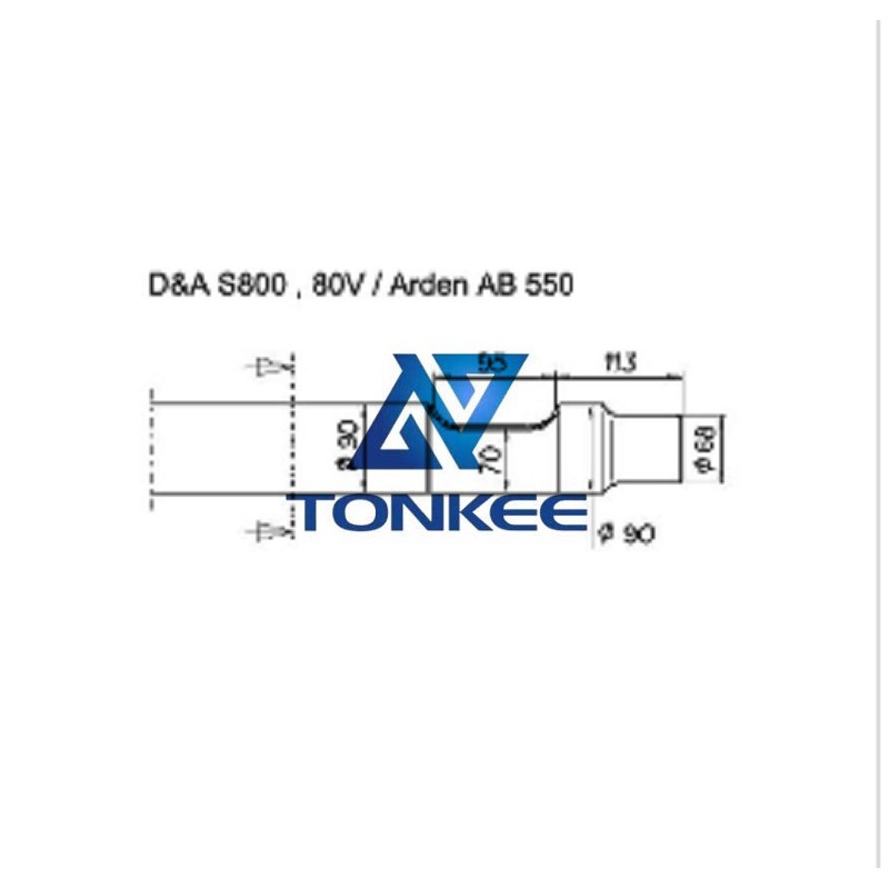 D&A S800 80V Arden, AB 550 Tool 90MM, chisel hydraulic hammer breaker | Partsdic®