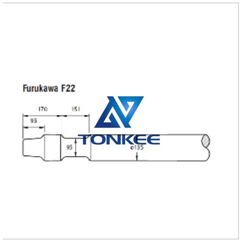 Furukawa F22 Tool 135MM, chisel hydraulic hammer breaker | Partsdic®