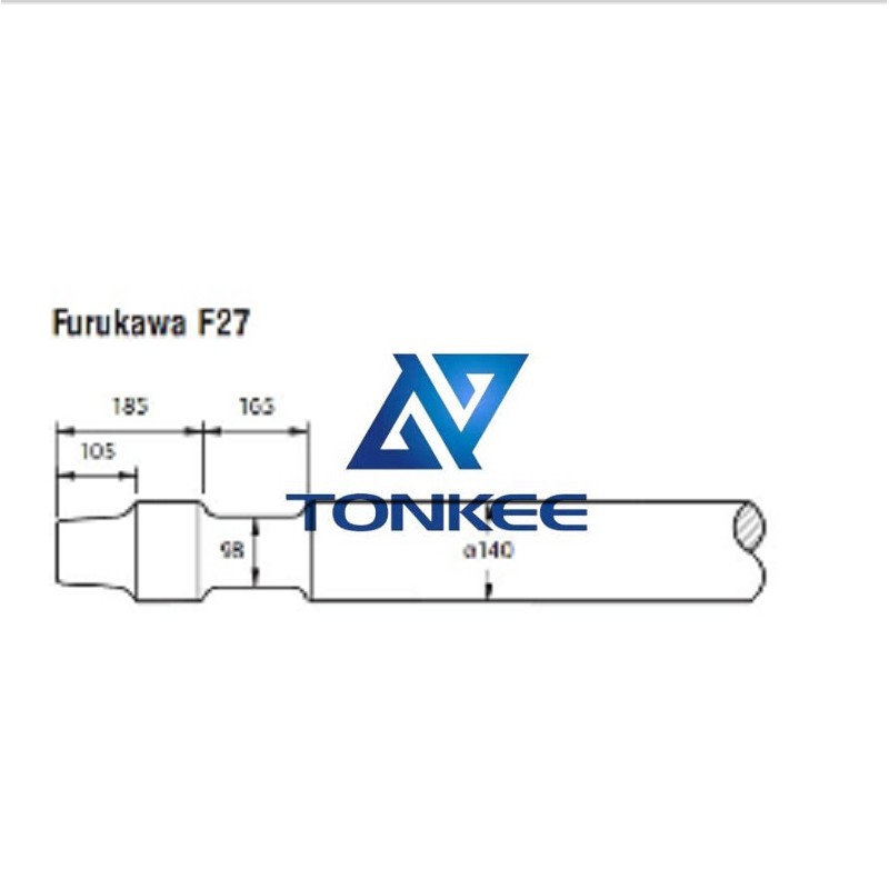  Furukawa F27 Tool 140MM, chisel hydraulic hammer breaker | Partsdic® 