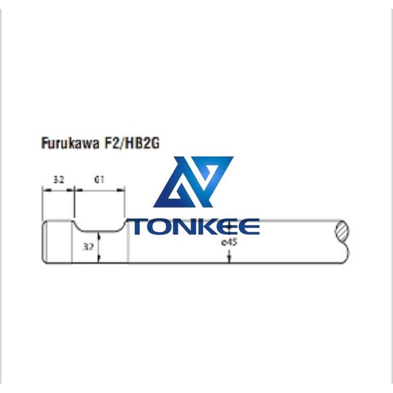  Furukawa F2HB2G, Tool 45MM, chisel hydraulic hammer breaker | Partsdic®