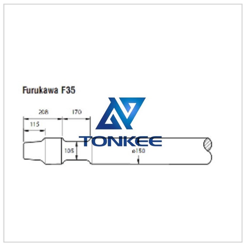 Furukawa F35 Tool 150MM, chisel hydraulic hammer breaker | Partsdic® 