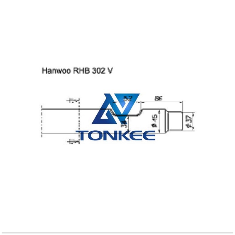 Hanwoo RHB 302 V Tool 45MM, chisel hydraulic hammer breaker | Partsdic®