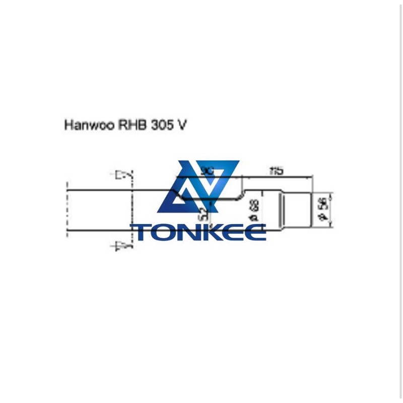 Hanwoo RHB 305 V Tool 68MM, chisel hydraulic hammer breaker | Partsdic®