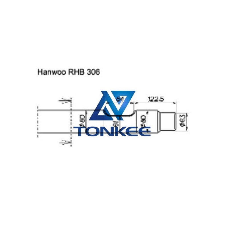 Hanwoo RHB 306 Tool 80MM, chisel hydraulic hammer breaker | Partsdic®