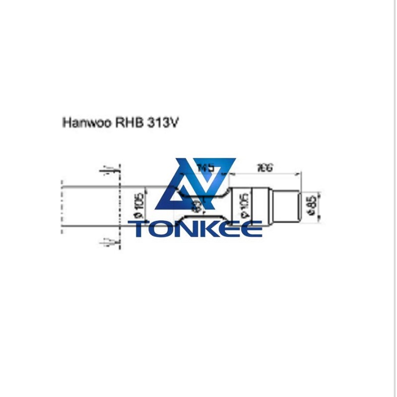 Hanwoo RHB 313 V Tool 105MM, chisel hydraulic hammer breaker | Partsdic®