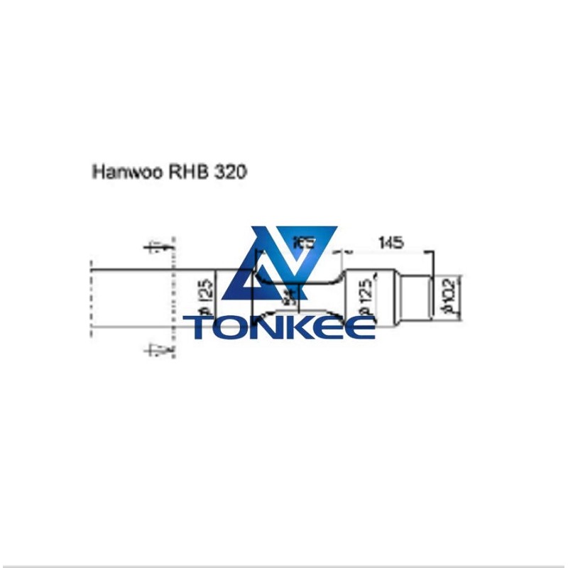  Hanwoo RHB 320, Tool 125MM, chisel hydraulic hammer breaker | Partsdic®