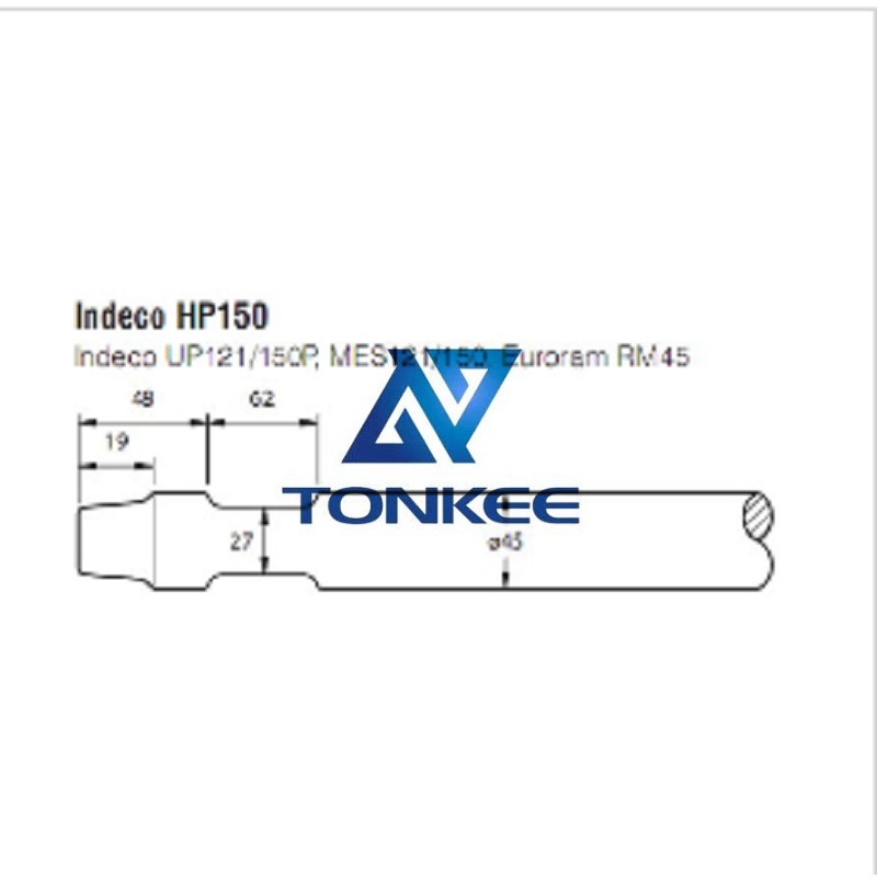  Indeco HP150 Tool 45MM, chisel hydraulic hammer breaker | Partsdic®