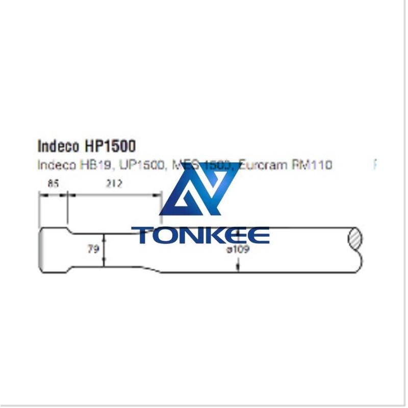 Indeco HP1500 Tool 109MM, chisel hydraulic hammer breaker | Partsdic®