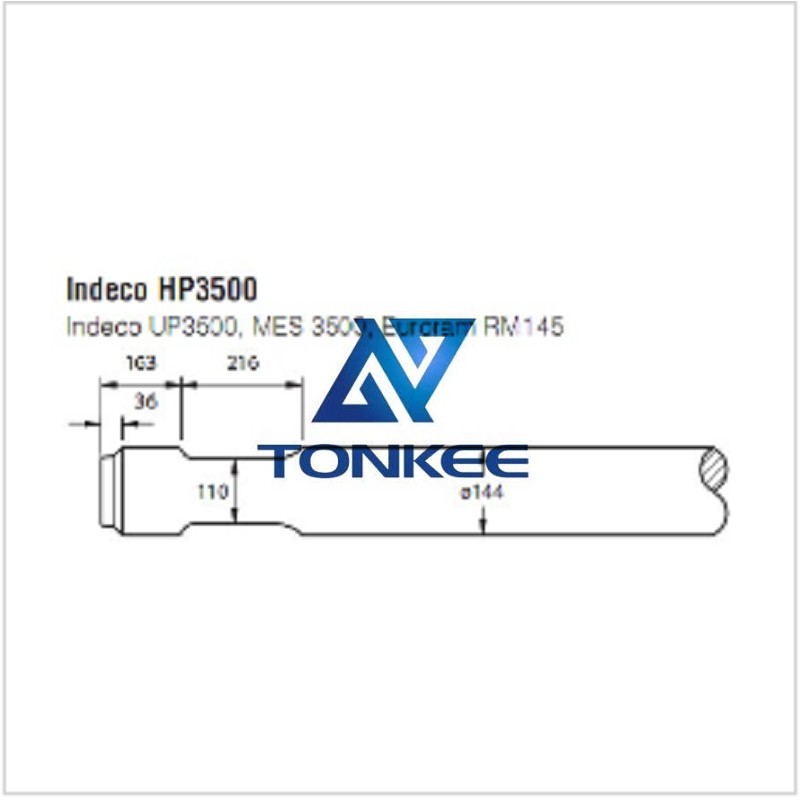  Indeco HP3500 Tool 144MM, chisel hydraulic hammer breaker | Partsdic®