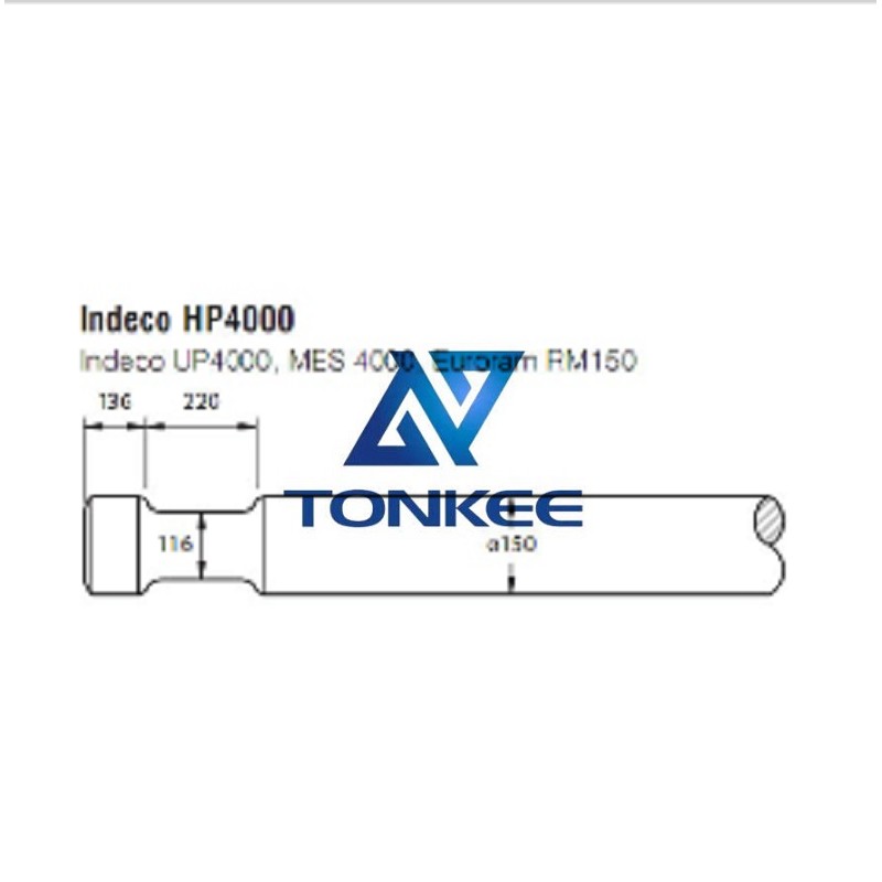 Indeco HP4000 Tool 150MM, chisel hydraulic hammer breaker | Partsdic®