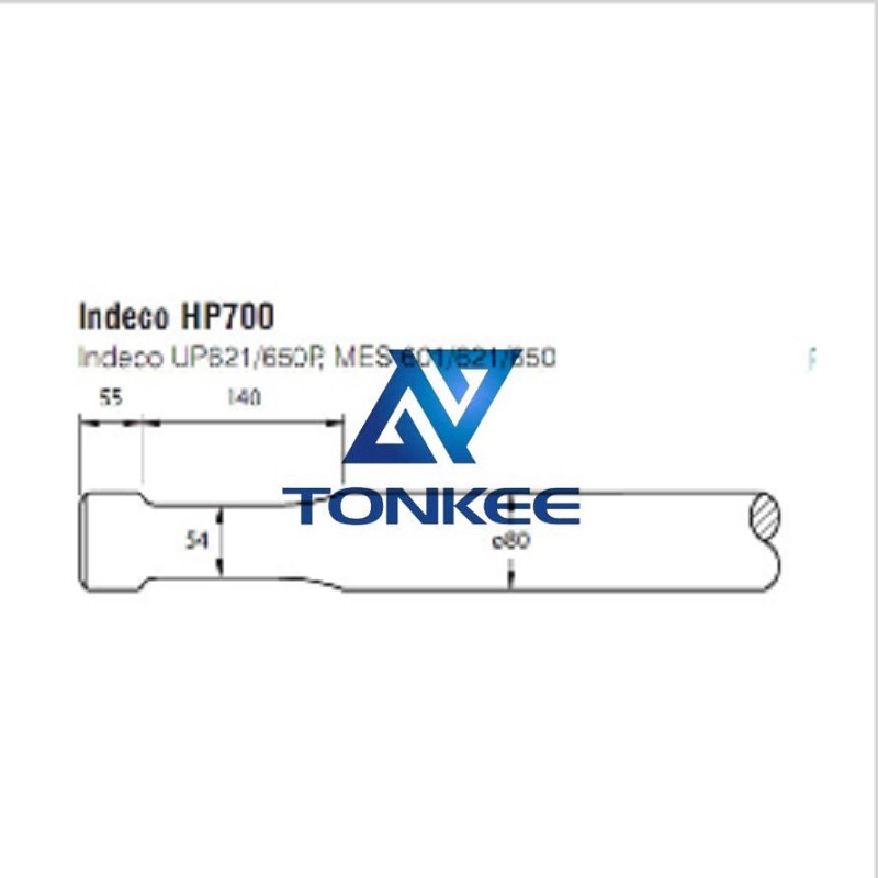 Indeco HP700 Tool 80MM, chisel hydraulic hammer breaker | Partsdic®