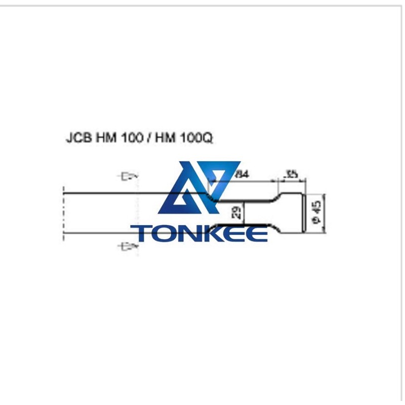 JCB HM 100 HM 100Q Tool 45MM, chisel hydraulic hammer breaker | Partsdic® 