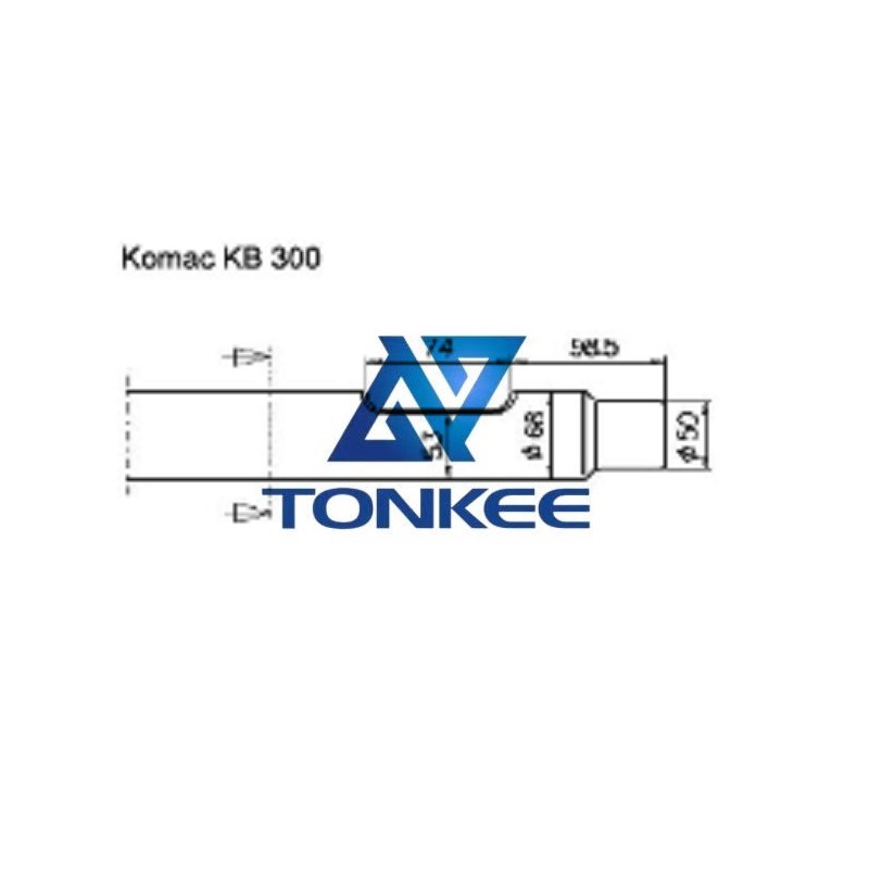 Komac Hydraulic breaker, KB300 68mm post hole driver  Partsdic®