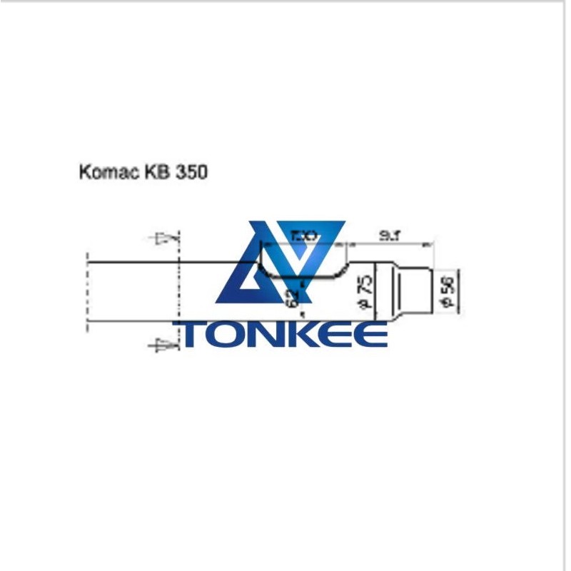 Komac Hydraulic breaker KB350, elephant foot 75MM chisel | Partsdic®