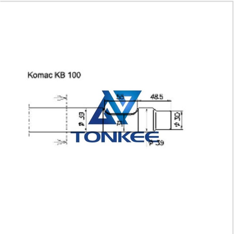 Komac KB100, Hydraulic breaker chisels 40MM | Partsdic® 