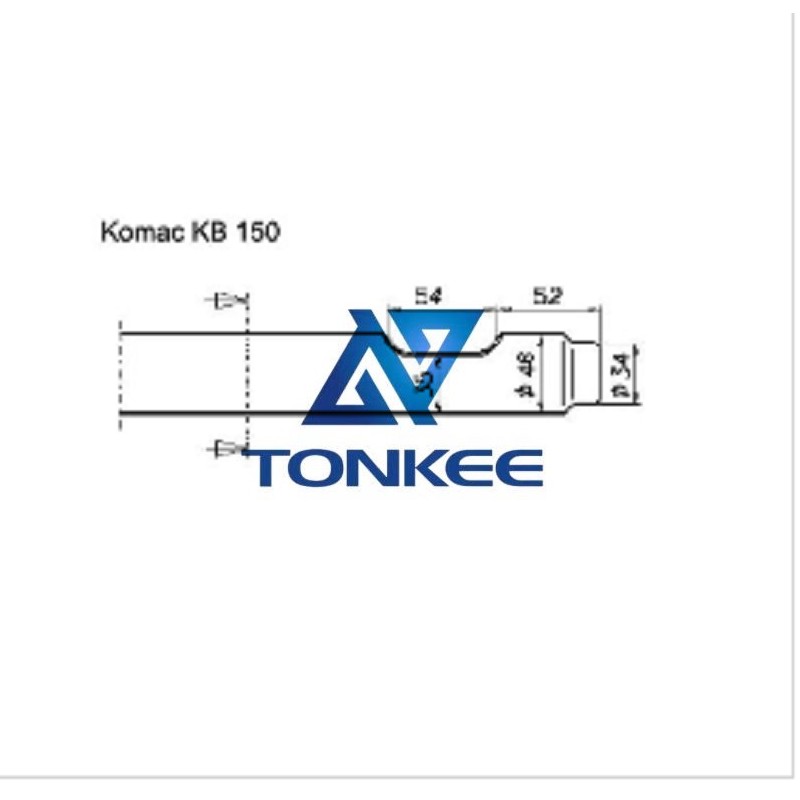 Komac KB150 46MM, Hydraulic breaker flat chisel | Partsdic®