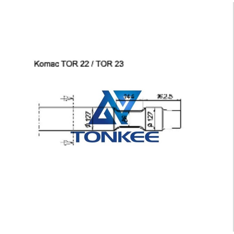 Komac rock breaker Tor22 Tor23, moil tool 127mm, chisel Hydraulic breaker pipe driver | Partsdic® 