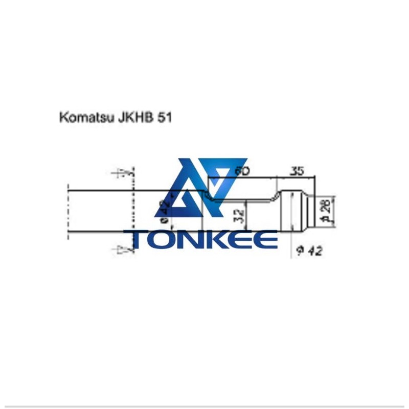 Komastu JKHB 51, Hydraulic hammer chisel 42MM, chisel hydraulic hammer breaker | Partsdic®