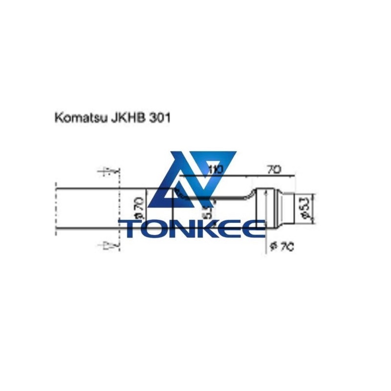 Komastu JKHB301 70MM, Hydraulic hammer ramming tool | Partsdic® 