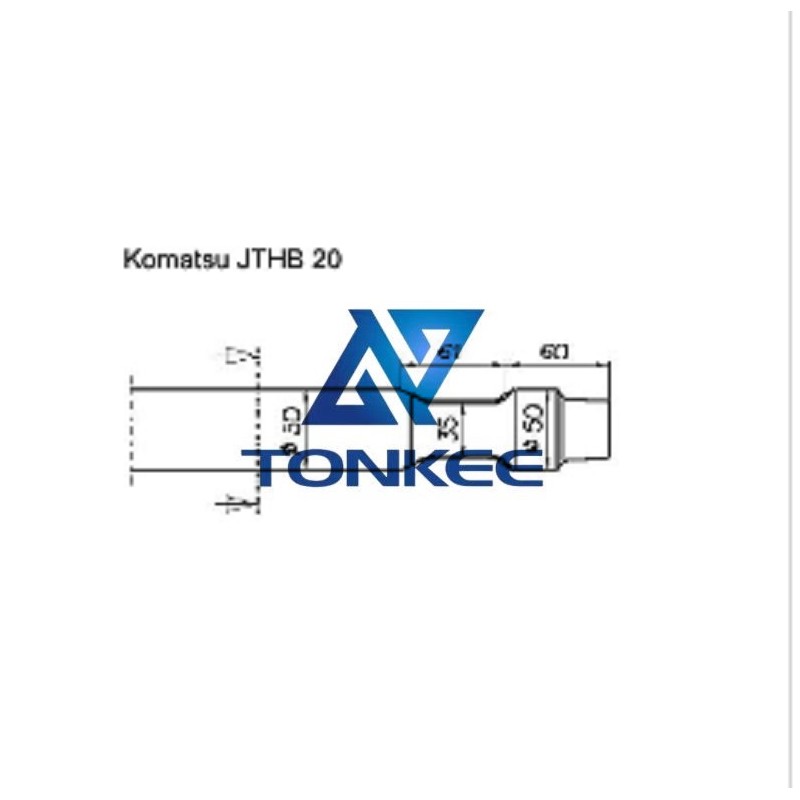 Komastu JTHB 20 TOOL 50MM, chisel hydraulic hammer breaker | Partsdic®