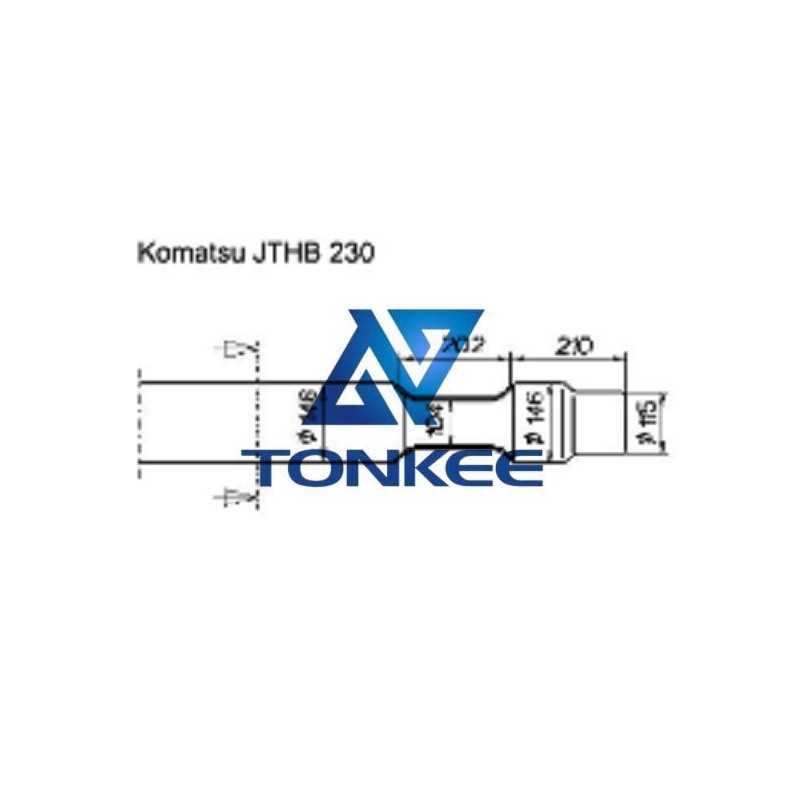 Komastu JTHB 230, Hydraulic breaker, moil point 146MM chisel | Partsdic®