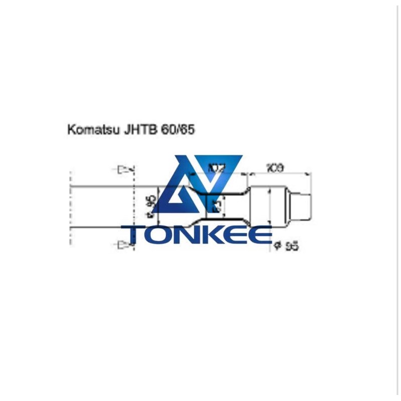 Komastu JTHB 6065, Rock breaker flat tool 95MM, chisel hydraulic hammer breaker | Partsdic® 