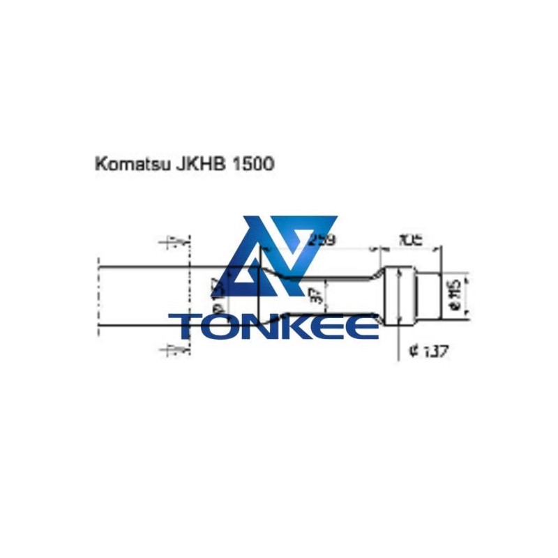  Komastu JkHB 1500, Hydraulic hammer wedge chisel 137MM, chisel hydraulic hammer breaker | Partsdic® 