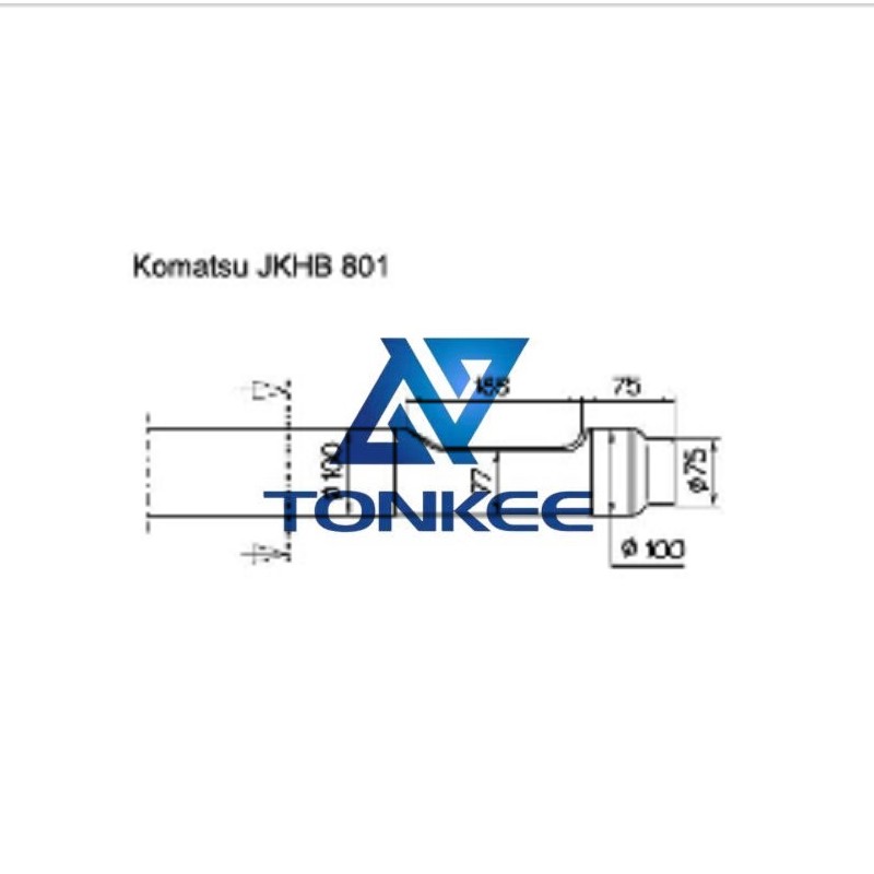 Komastu JkHB 801, Hydraulic hammer elephant foot 100MM, chisel hydraulic hammer breaker | Partsdic® 