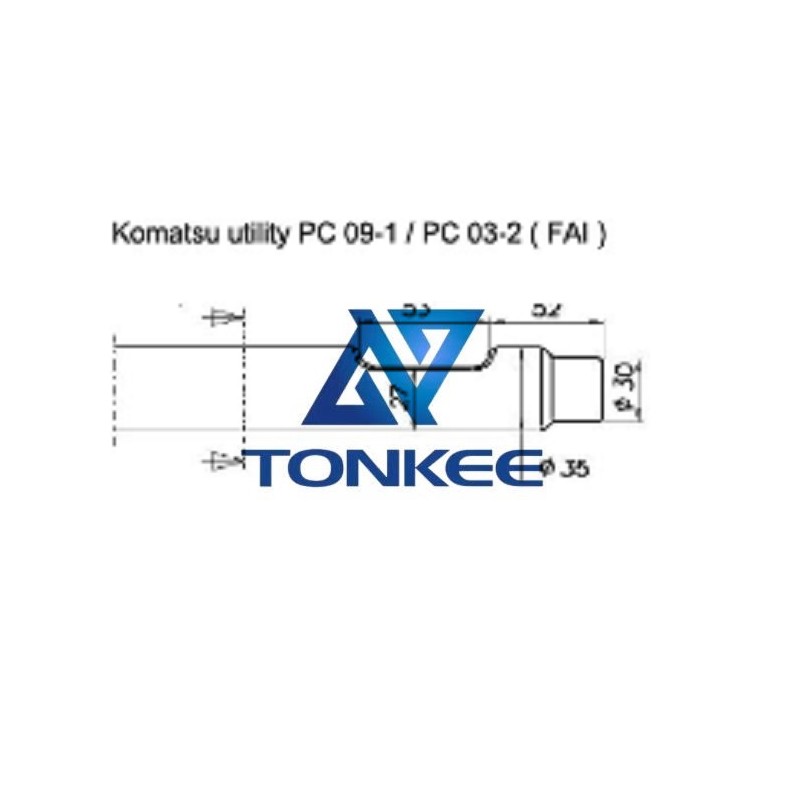 Komastu PC09-1, Hydraulic breaker moil, point tool 35MM | Partsdic® 