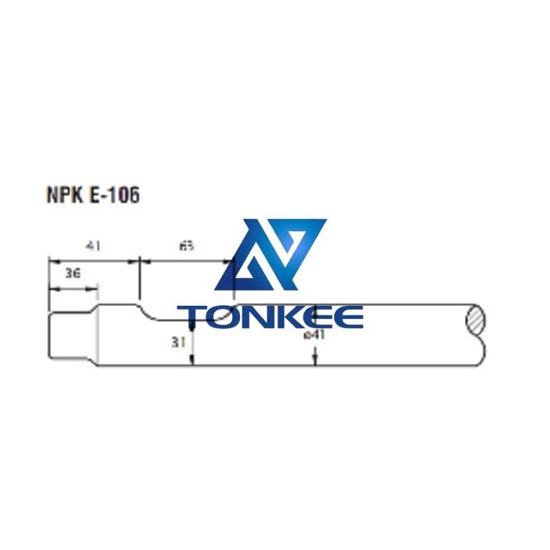 NPK E-106 Tool 41MM, chisel hydraulic hammer breaker | Partsdic®