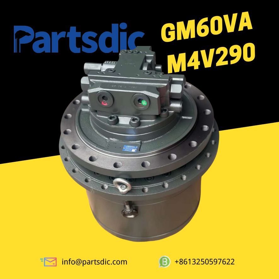 Experience the pinnacle of hydraulic efficiency with the GM60VA M3V290/170A travel motor complete with a gearbox
