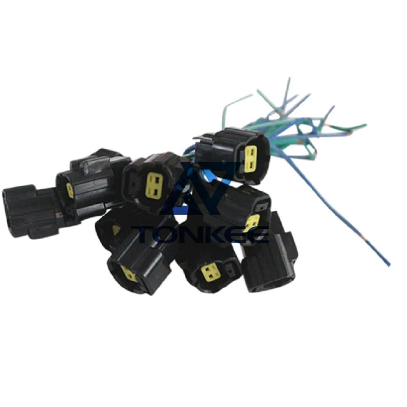 China 10PCS Solenoid Valve Plugs with 2 Lines for Kobelco Excavator SK230-6E | Tonkee®
