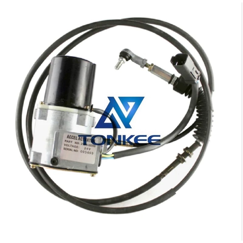 Shop 21EN-32220 Accelerator Throttle Motor Hyundai Excavator R-7 Round head single cable and 2.4M length with 5 pins | Tonkee®