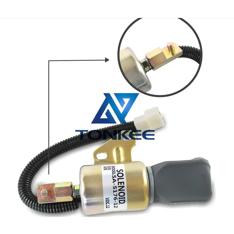 Fuel Shutoff Solenoid SA-5176-12, 1756ES-12SUC5B1S5 for Kubota Engine D722 D902 Z482 | Tonkee®