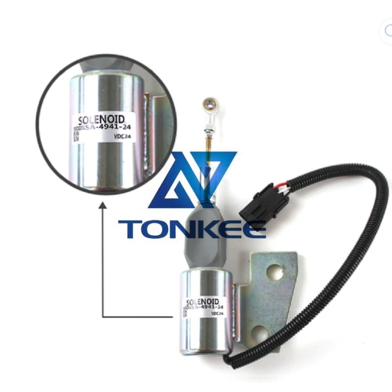 Hot sale Stop Solenoid SA-4941-24 3991168 3964628 for Cummins 4BT Engine Hyundai R130 Excavator | Tonkee®